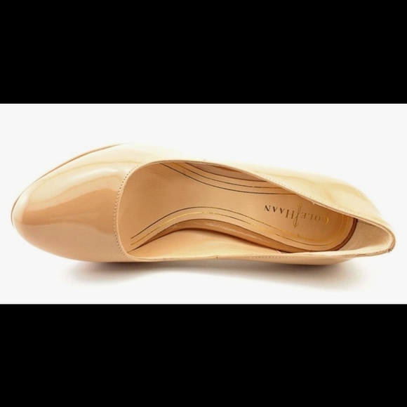 BNIB!! Cole Haan Women's Chelsea High Pump: Sandstone Patent, Size 9.5B - Picture 4 of 13